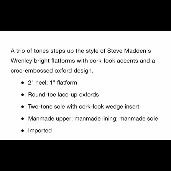 STEVE MADDEN Wrenley platform Oxford shoes. ⚜️⚜️⚜️ - Picture 14 of 14